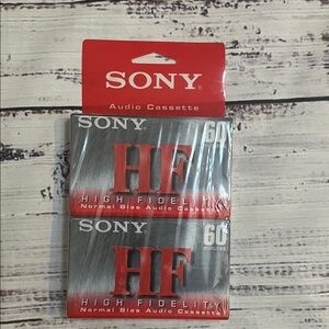 Sony High Fidelity 60 Minute Bias Audio Cassette Tapes-2 Pack